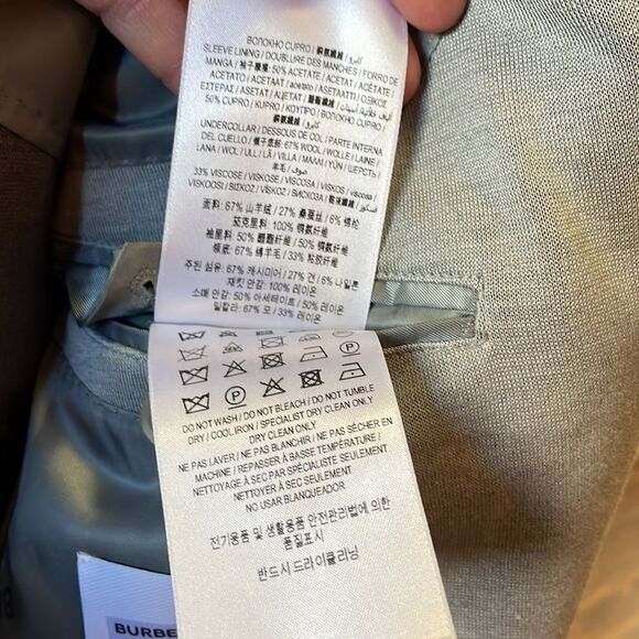 Burberry Men’s Double Breasted Cashmere & Silk Blend Blazer, NWT - Picture 10 of 10